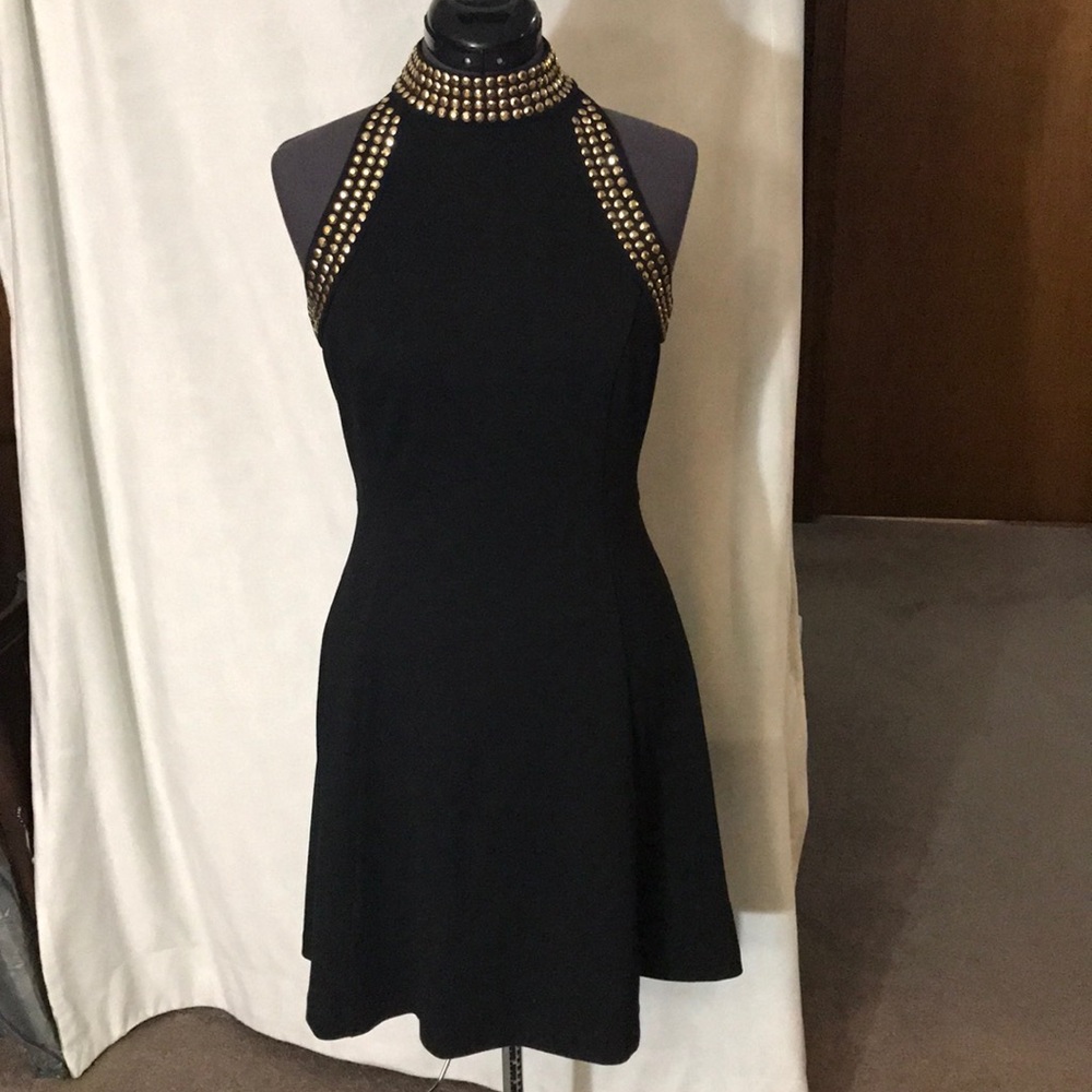 Michael Kors High Neck Fit and Flare Dress